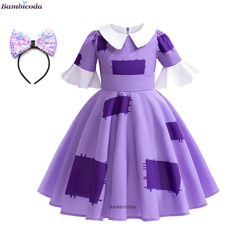 Ragatha Cosplay Costume for Girls - Anime The Amazing Digital Circus Dress, Bow Tie & Headband | tonyfinger store