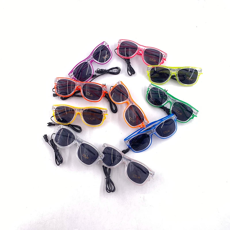 1PC LED Glow Sunglasses - Neon Party Favors for Kids & Adults