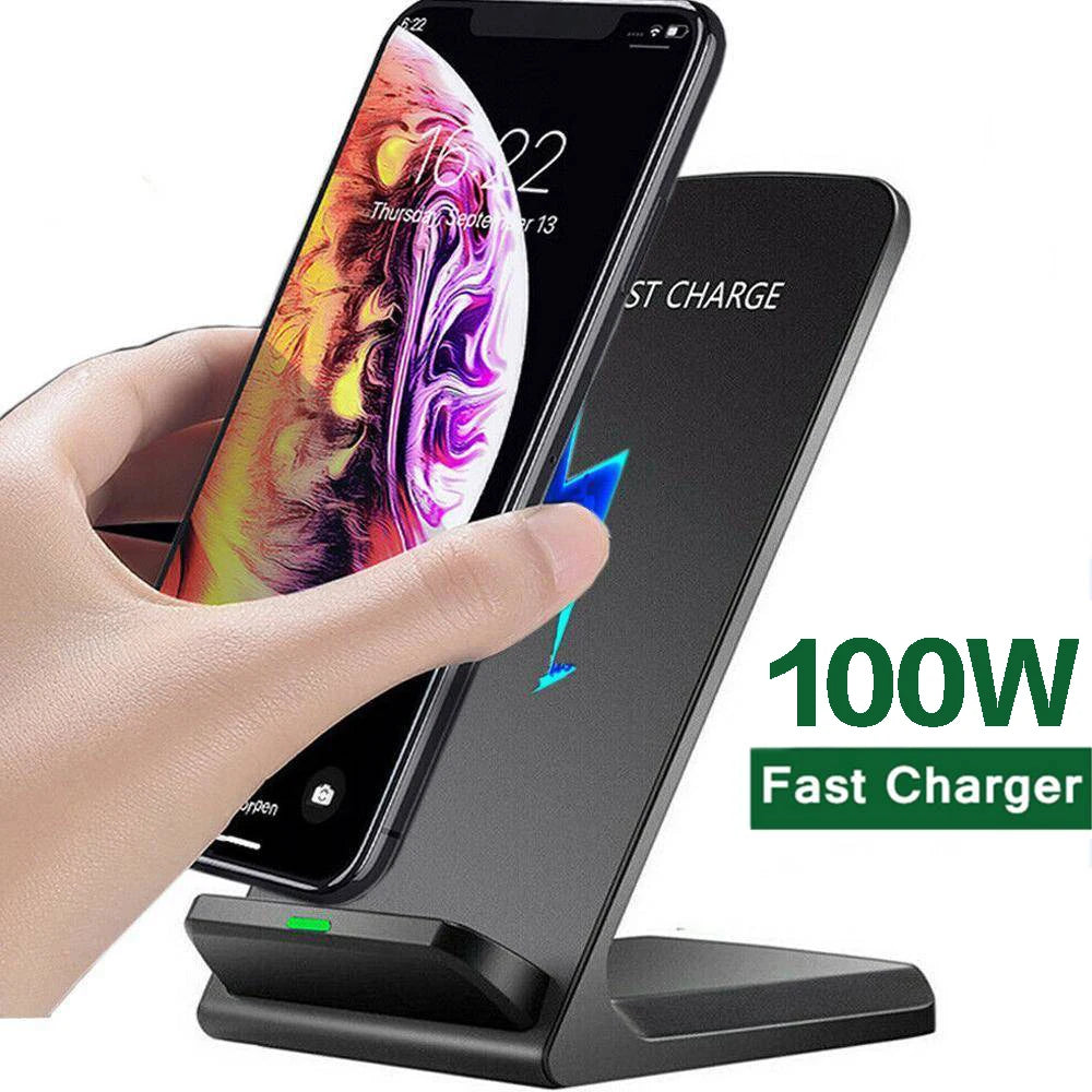 100W Fast Wireless Charger Stand | Quick Charging for Samsung S22 S21, iPhone 15 14 13 Pro Max, Xiaomi 11 | Includes Type C Cable | tonyfinger store