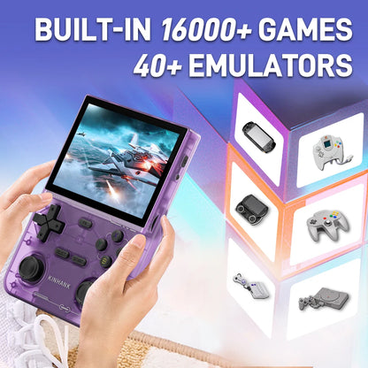 KINHANK Open Source K36 Retro Handheld Video Game Console 16000 Games Emulator for PS1/PSP/DC/N64/SS 500nit 3.5 Inch IPS Screen