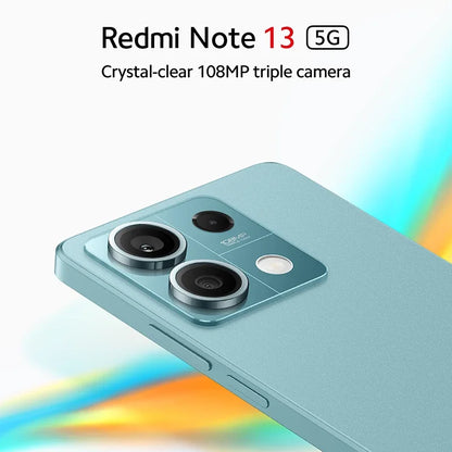 Global Version Redmi Note 13 5G 108MP camera 120Hz AMOLED display MTK Dimensity 6080 Octa core 33W fast charging 5000mAh Battery