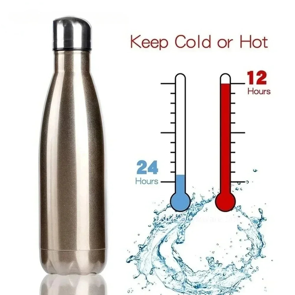 LMHBJY 350/500/750/1000ml Double Wall Stainles Steel Water Bottle Thermos Bottle Keep Hot and Cold Insulated Vacuum Flask Sport