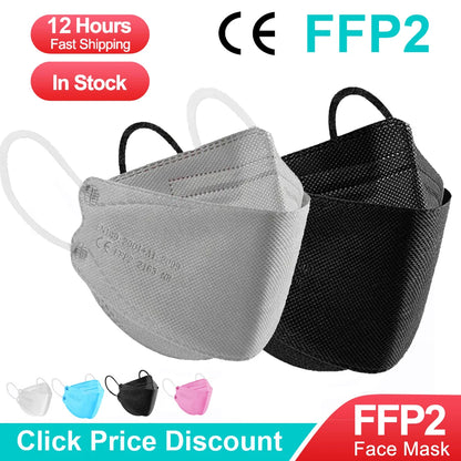 FFP2 CE Protective Anti-Dust Mask | 4-Layer KN95 Respirator