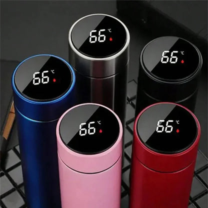 500ml Stainless Steel Thermos Flask - Intelligent Temperature Control, Hot & Cold, Travel & Gym