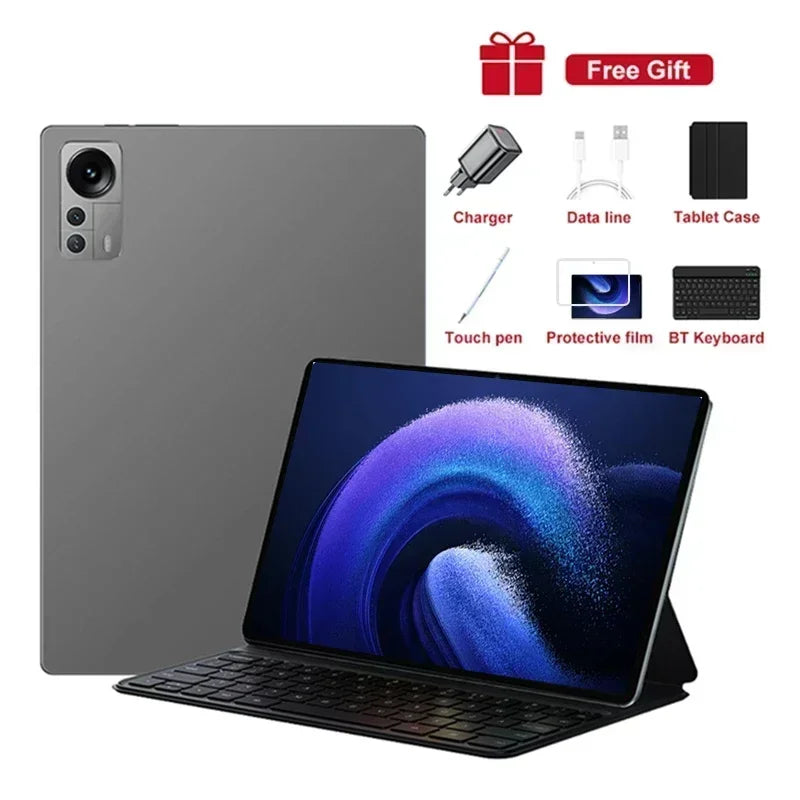 2024 NEW Google Tablette PC Pad 6 Pro | 11 Inch Android 12 Tablet | 16GB RAM | 1TB Storage | 5G Dual SIM | With Keyboard & Accessories - tonyfinger store