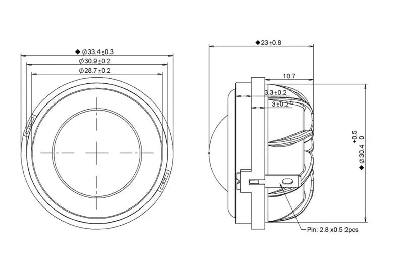 1PC GHXAMP Vifa Peerless 1.3-Inch 33mm Tweeter Speaker | OX20SC00-04 4OHM | Car Audio Upgrade & DIY Speaker Modification | tonyfinger store