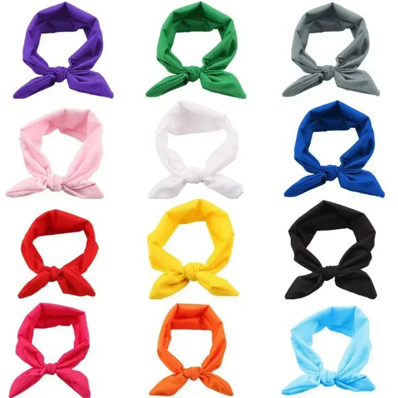 New Infant Headband Knot Tie Headwrap Cute Kids Hairband Turban Stretchy Baby Girls Hair Accessories Photo Prop Birthday Gifts