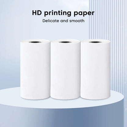 57x25mm Mini Thermal Printer Paper | Self-Adhesive HD Stickers | Single-Sided Color Printing Rolls