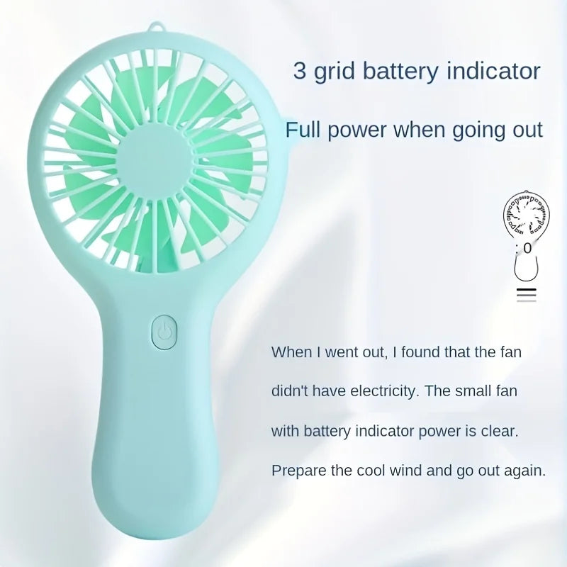 800mAh USB Rechargeable Mini Handheld Fan - Portable Pocket Air Cooler