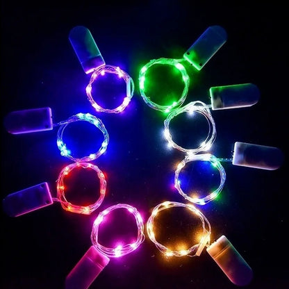 Copper Wire LED Fairy Lights - 10pcs & 6pcs for Christmas, Weddings, Parties, DIY Decor