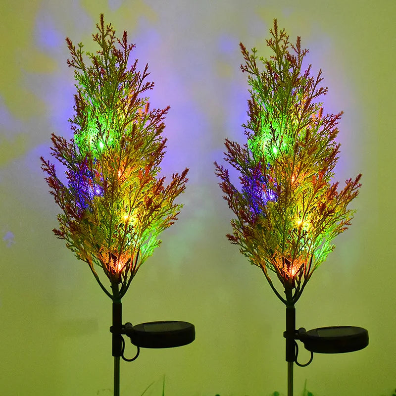 Solar Pine Tree Lights - Waterproof Outdoor Christmas Decor