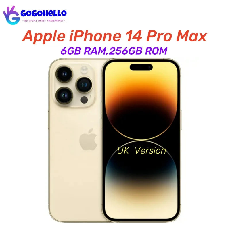  Original Apple iPhone 14 Pro Max 256GB 6GB RAM Single SIM 6.7" Retina OLED Face ID NFC A15 Bionic 99% New Unlocked Cell Phone - tonyfinger store