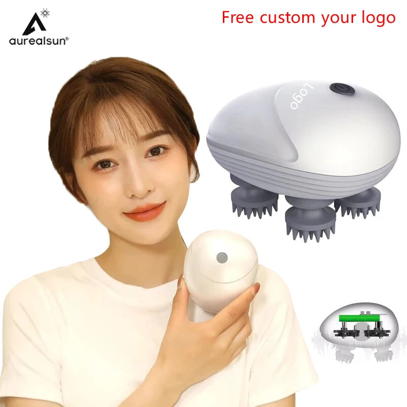 Scalp Head Hair Massager Electric Health Care Antistress Relax Body Massagem Deep Saude Tissue Prevent Body Massage Custom Logo