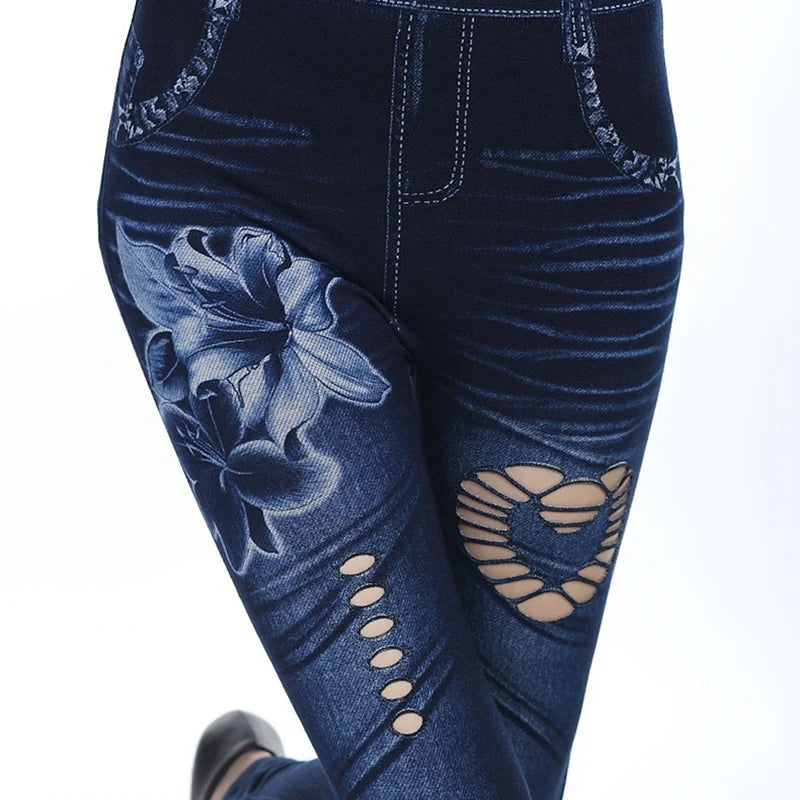 High-Waist Skinny Jeggings for Women - Plus Size Fitness Leggings