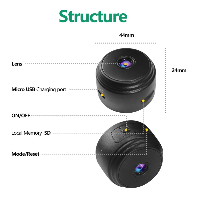 A9 WiFi Mini Camera Recorder Security Monitoring Wireless Video Mini Camera Recorder Voice Camera Smart Home For Infants And Pet