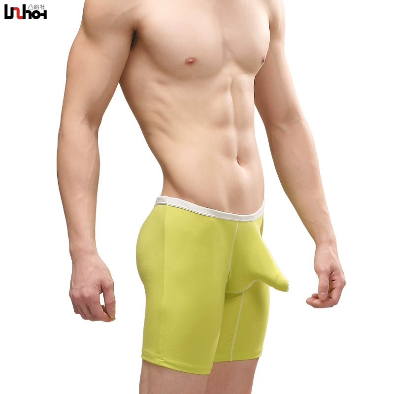 Breathable Anti-Wear Modal Men’s Running Boxer Briefs with JJ Bag Separation