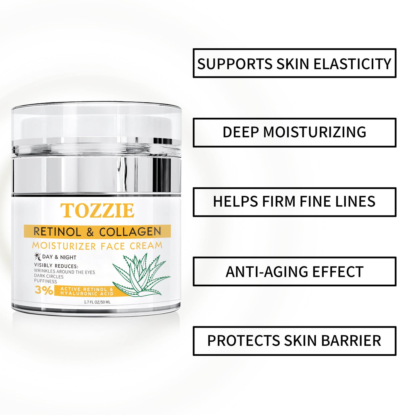 Tozzie Moisturizer Face Cream for Glowing Skin - Unlock Radiant Beauty - Embrace Healthy Glow - Tozzie Moisturizer Rejuvenate Your Skin with Luxurious Face Cream (12 per carton)