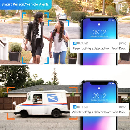 Reolink 2Pcs 4K PoE Outdoor Camera 8MP Human Car pet Detection Security IP Cam Smart Night Version Home Surveillance Camera 820A