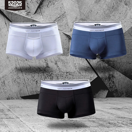 52025 Men Boxers Underwear Micro Modal Fabric Open-fly Men's Trunks Stylish Silky Soft Comfortable Boxers Men Sexy Underwear