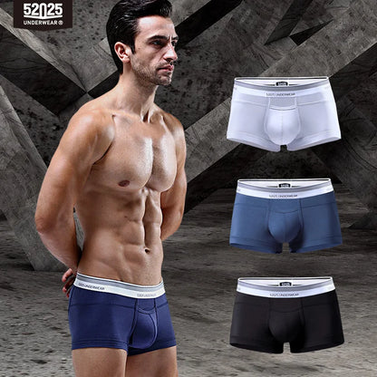 52025 Men Boxers Underwear Micro Modal Fabric Open-fly Men's Trunks Stylish Silky Soft Comfortable Boxers Men Sexy Underwear